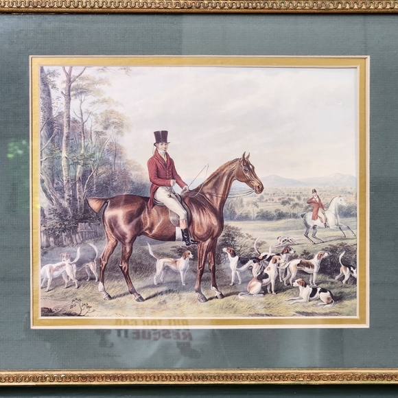 Gathering of Dogs 1991 Arthur A. Kaplan Co. Inc  N.Y.C. Litho in USA Framed Art - Picture 2 of 6